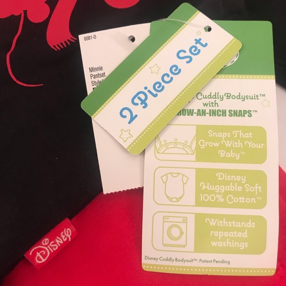 Disney Minnie Mouse Baby Girl 2 piece Christmas Outfit Sz 3 Months - Picture 4 of 7